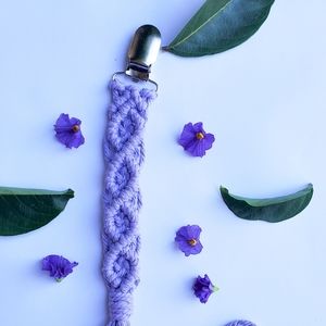 Pastel purple baby girl accessory pacifier clip